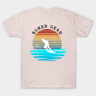 Retro Sunset with Surfer on the Ocean Waves T-Shirt